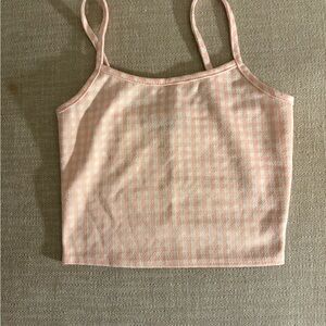 Women’s Peach Houndstooth Tank Top